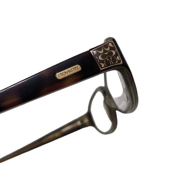 Coach Tortoise Gold Havana Olive Green Jill 2015 52/16-135 Frames Only - Picture 4 of 6